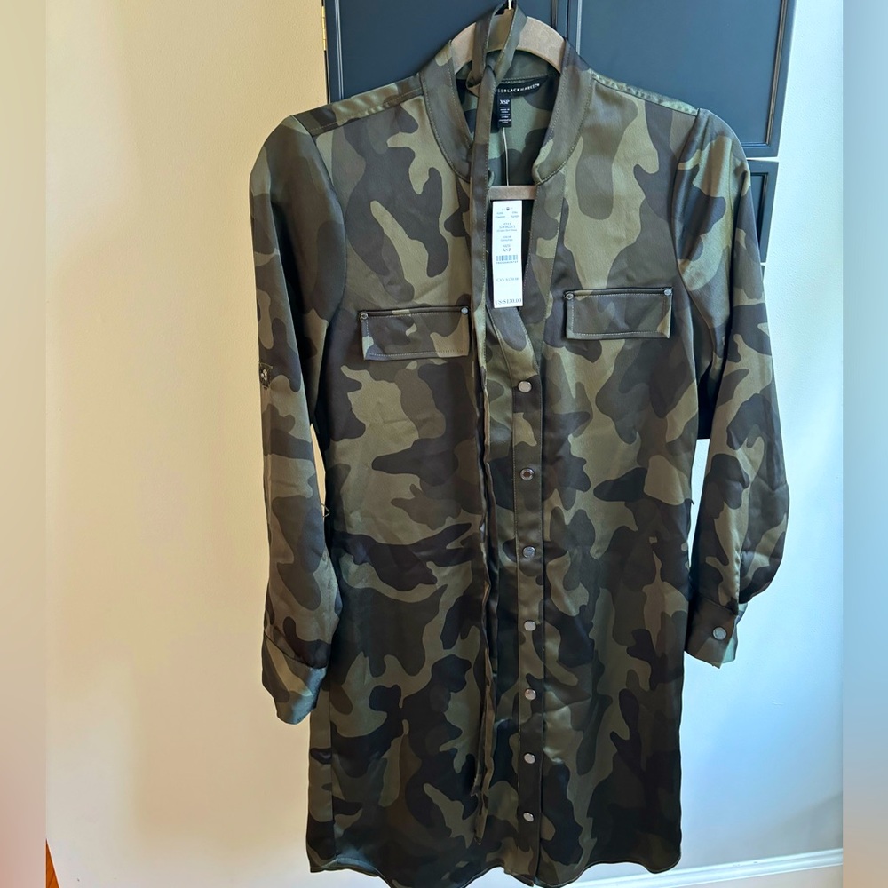 NWT White House Black Market Camo Dress